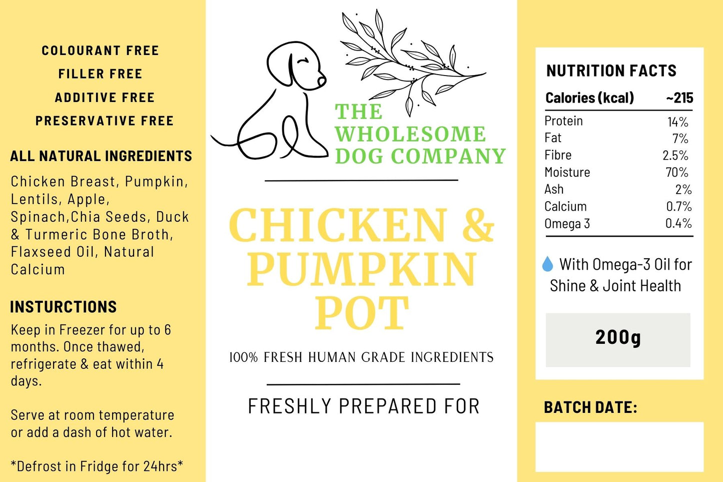 Chicken & Pumpkin Pot - FROZEN